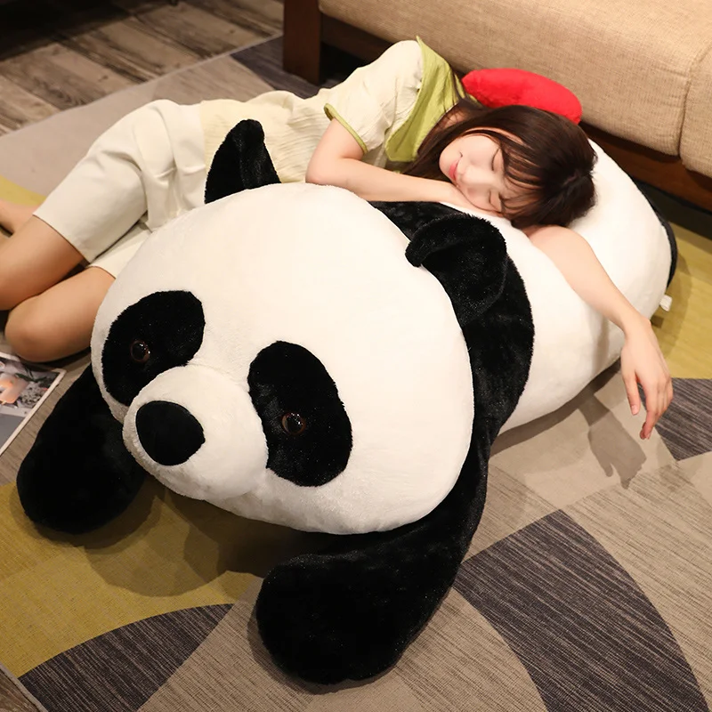 Giant 90cm Kawaii Fat Panda Bear Short Plush Stuffed Animal Doll Animals Toy Pillow Cartoon Lovely Dolls Girls Lover Gifts