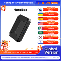 CHUWI Herobox Mini PC Intel N100 UHD Graphics for 12th Gen Windows 11 8GB RAM 256G SSD Wifi 6 Bluetooth 5.2 Wtih VAG Port