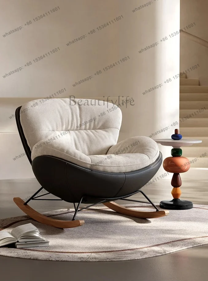 LD Italian minimalist rocking chair living room balcony single leisure recliner