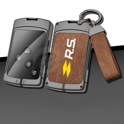 Metal Leather Car Key Case Cover Shell For Renault Megane Clio Duster Laguna Kangoo Scenic Sandero Koleos Kadjar Captur QM5 QM6