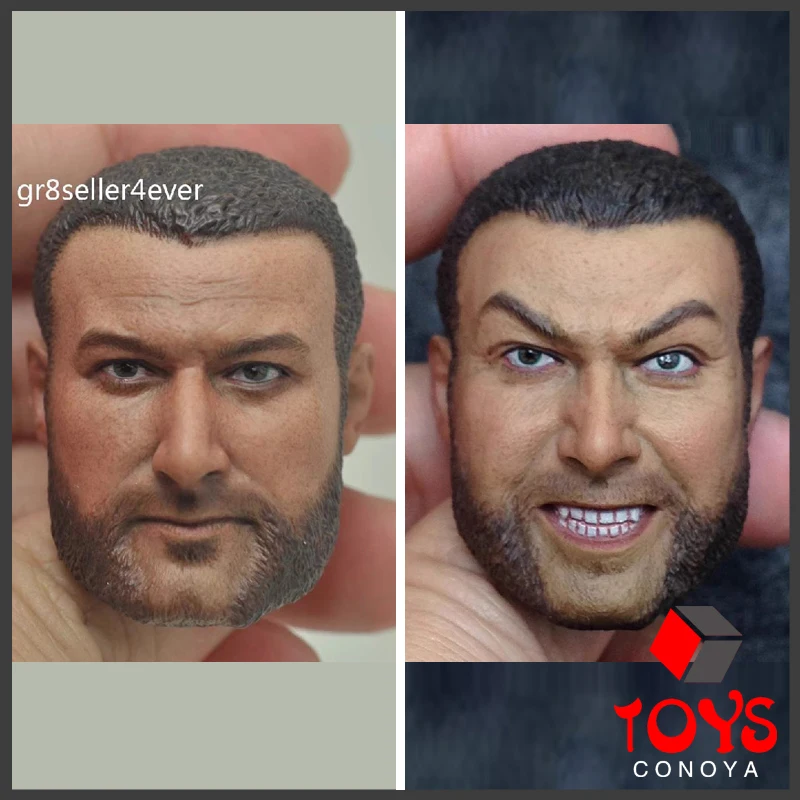 VICTOR Liev Schreiber-男性の頭の彫刻,12インチの男性兵士のアクションフィギュア,1:6スケール