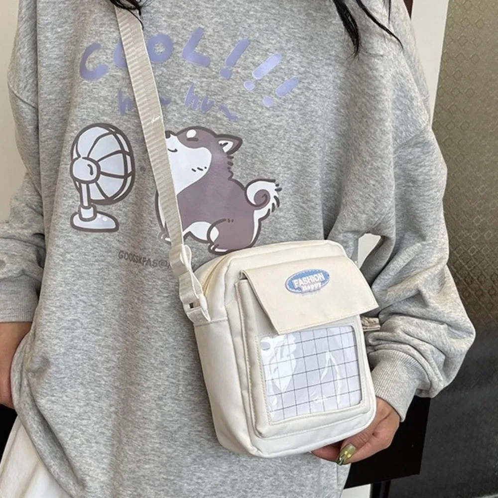 

Простая прозрачная сумка-ита из ПВХ в готическом стиле, большая вместительная сумка-тоут в японском стиле, холщовая сумка Y2K для демонстрации аниме-мерча, на каждый день