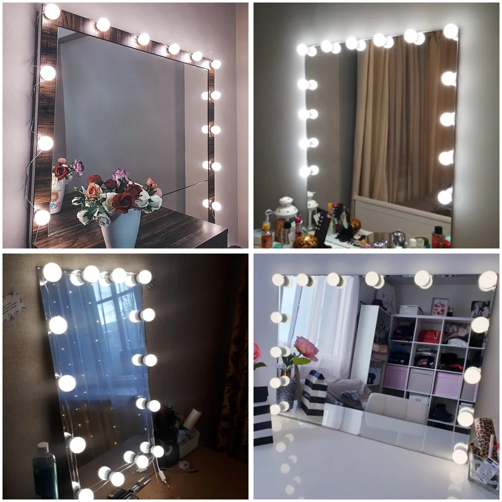 LED Makeup Mirror Light USB Dressing Table Lamp Bathroom Vanity Mirror LED Lights For Home Hand Sweep Sensor Dimmable Wall Lamp