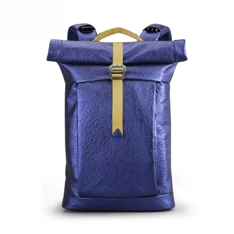 

Backpack, retro trend water-proof double-back folding sports college bag.