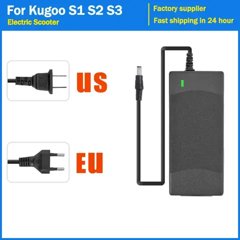 42V 2Ah Battery Charger Skateboard Accessories for  KUGOO S1 S2 S3 Power Electric Scooter Supply Battery Adapters