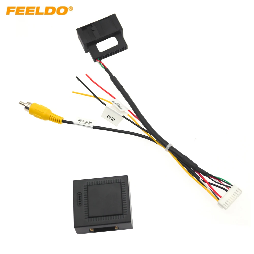 

Car Audio Wiring Harness With Canbus Box For Volkswagen Model Equipped Original RGB Reversing Camera Stereo Wire Adapter