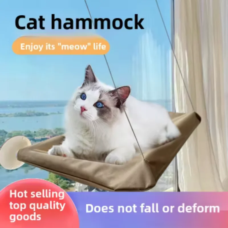Nova Rede de Descanso Suspensa para Gatos, Cama para Gatos com Capacidade de 20 kg, Confortável, para Janela, Estrutura de Escalada para Gatos, Suprimentos para Animais de Estimação