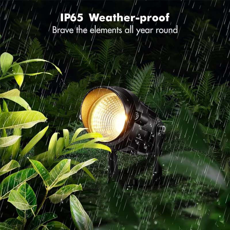 12W RGBW Landscape Light 12V LED Path Light RGB Color Changing Landscape Lighting with Remote IP65 Waterproof Outdoor Spotlight