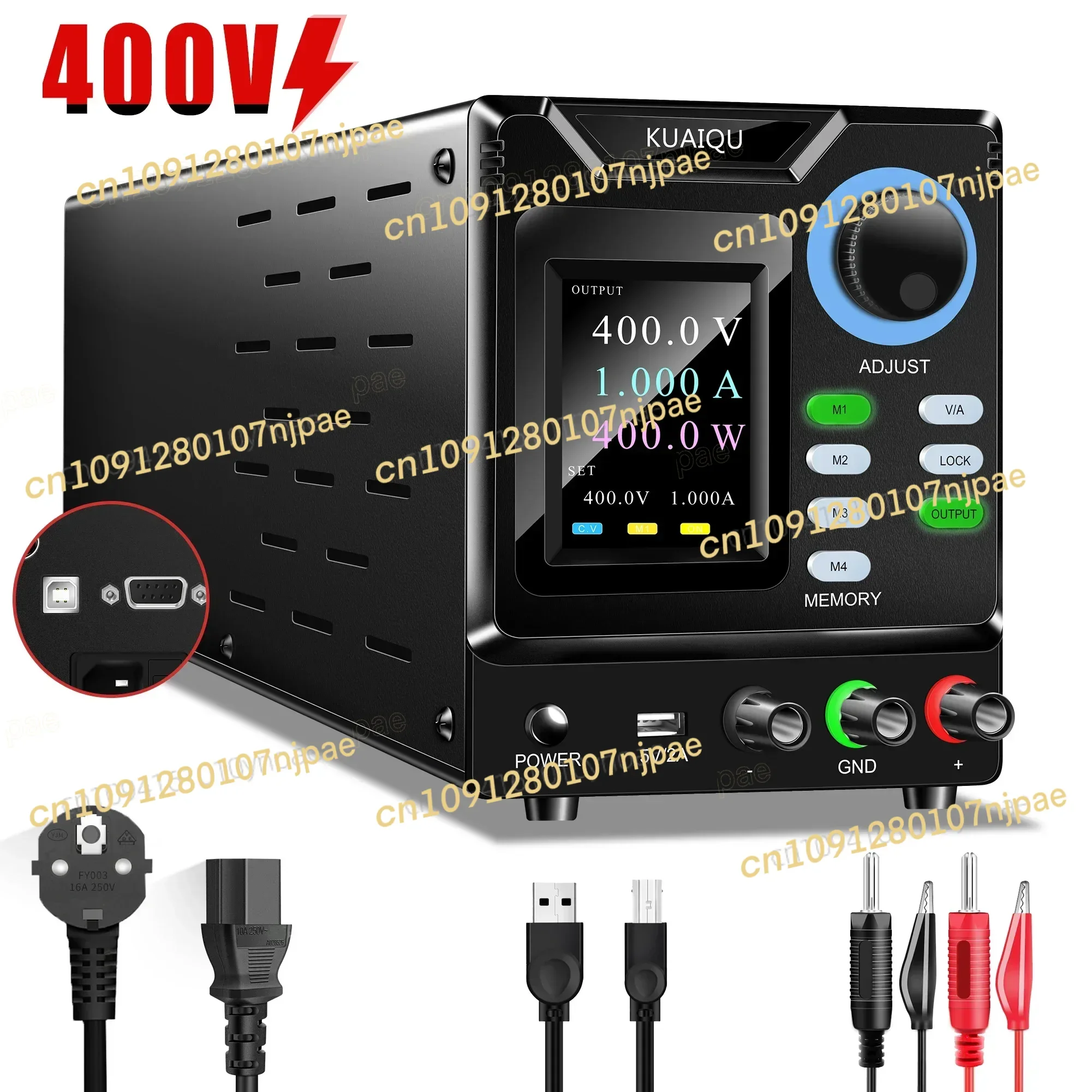

In Stock 400V 1A High Voltage Programmable DC Regulated Power Source LCD Four Digital Adjustable Switching Power Supply