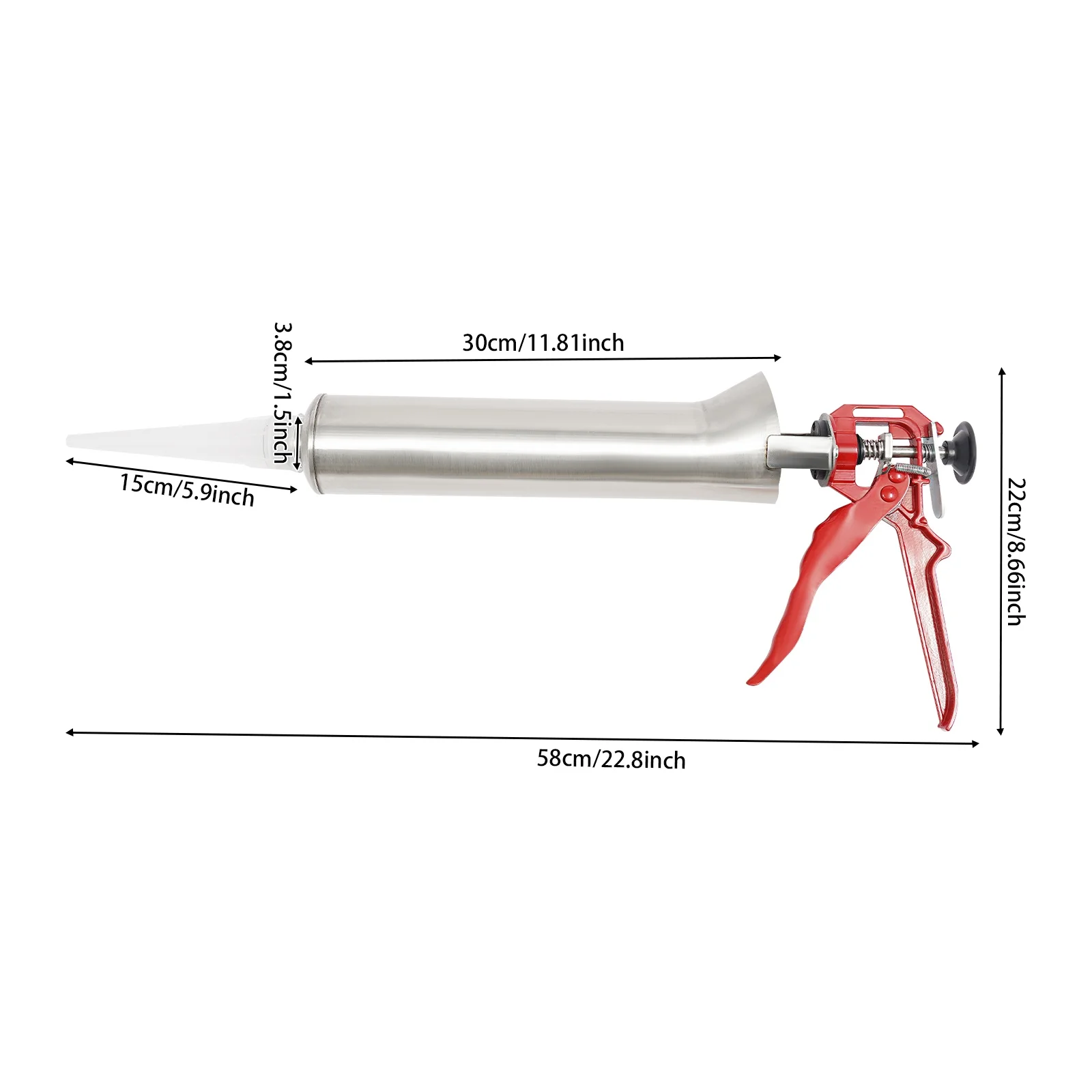 Tile Grouting Tool Cement Wall Sewing Gun Joint Filling Gun Grout Applicator Ceramic Tile Sealer Lightweight Manual Grouting Tool Threaded Connector Easy Clean For Home Decoration Tile Cement Lime Joint Filling