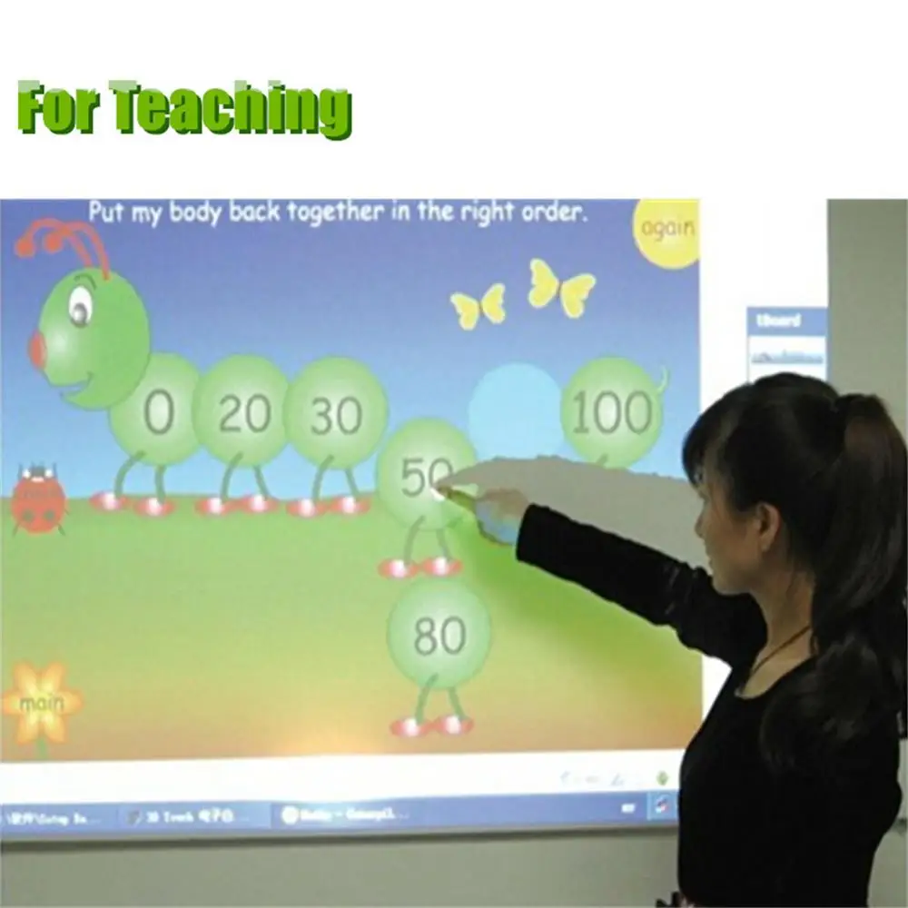 Portable Interactive Whiteboard Pen Finger Touch Screen Auto Calibration Electronic USB Smart Board for School Office