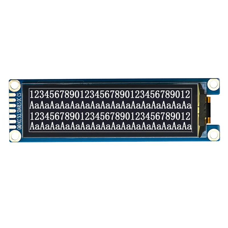 3.12 inch OLED Screen 256*64 Resolution HD SPI Interface SSD1362 Driver Supports 16-Level Grayscale 7Pin White Light