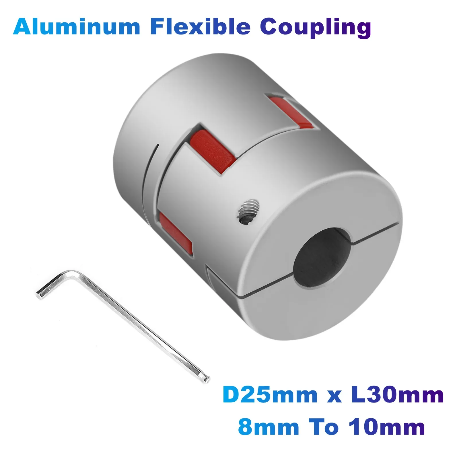 

Aluminum Flexible Coupling D25xL30,8mm To 10mm Spider Coupler Plum Shape for Servo Stepper Motors, CNC Machine, 3D Printer Parts