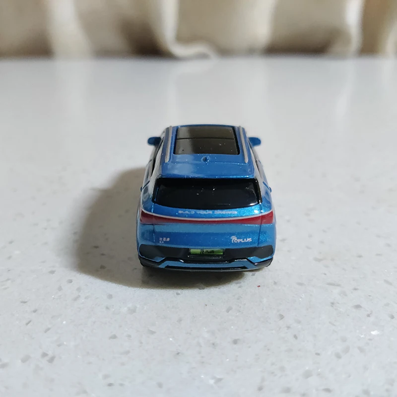 BYD YUAN PLUS Modelo de carro, brinquedo fundido, ornamento colecionável, brinquedos de lembrança, veículo, escala 1:64