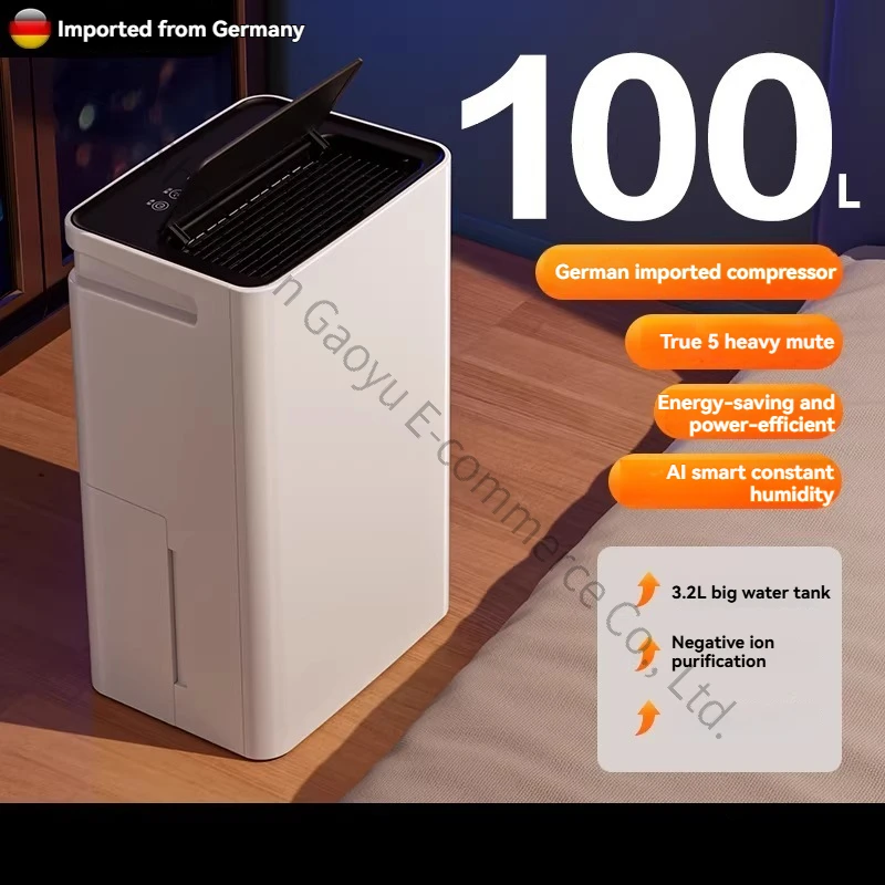 Quiet Home Dehumidifier for Bedroom Basement Dormitory, Portable Moisture Absorber, Anti-Humidity Dryer for Indoor Use