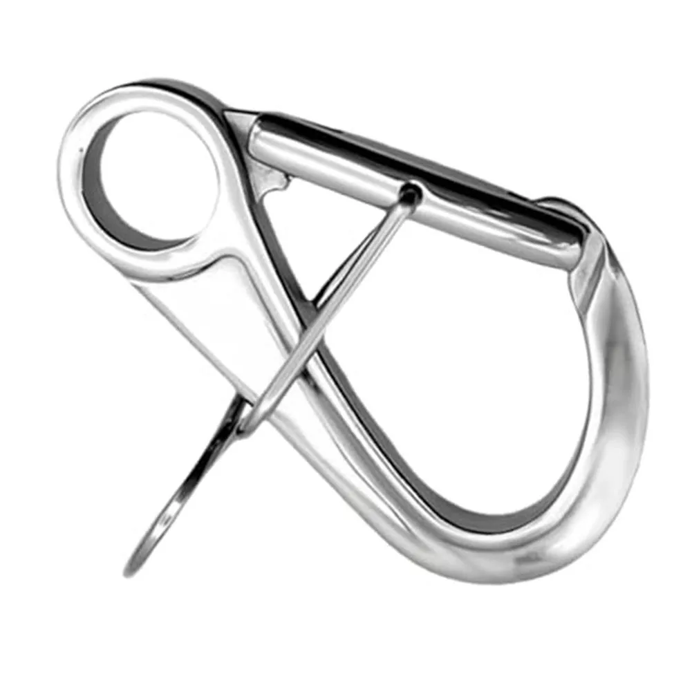 316 Stainless Steel Docking Hook Mooring Hook Quick Release Snap Hook Clip Carabiner  For Demanding Applications Mountaineering,