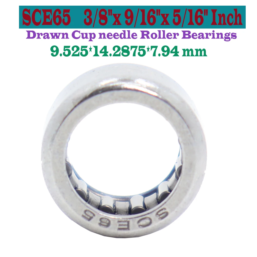 

SCE65 Bearing 3/8"x 9/16"x 5/16" Inch Drawn Cup needle Roller Bearings B65 BA65Z SCE 65 3/8"x 9/16"x 5/16" Inch Bearing