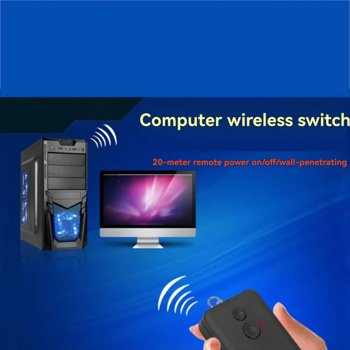 B21B PCI Desktop PC Remote Controller 20M Wireless Restart Switch Turn on Off Wireless Computer Desktop Switch