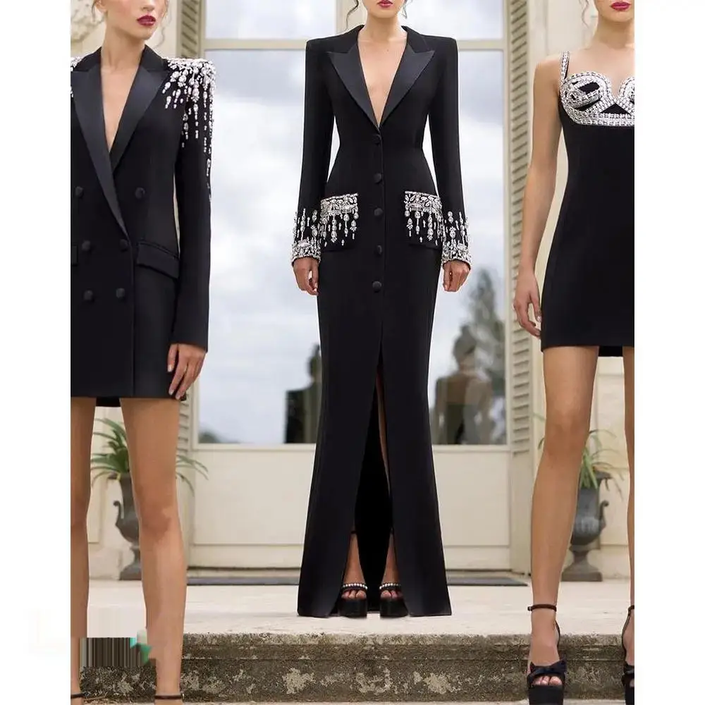 A-Line Scalloped Neck Prom Dress Floor Length With Full Sleeves Evening Summer Elegant Party Dress For Women 2024