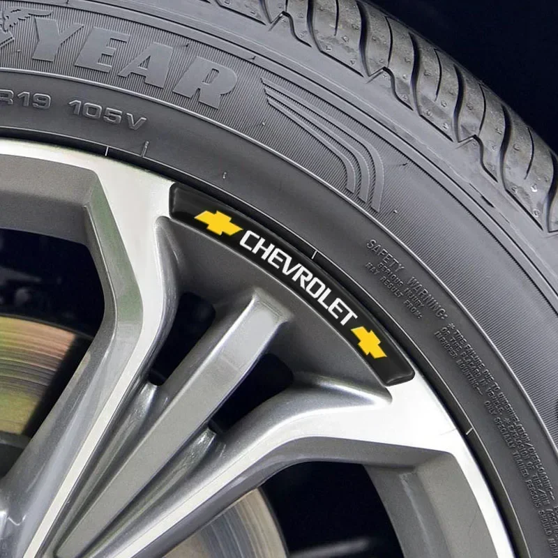 4 قطعة جنوط إطارات السيارة ملصق شعار السيارة عجلة الحاجب ديكور مائي لشروليه كولورادو كروز سبارك كابتيفا ماليبو تراكس أفيو كامارو #5