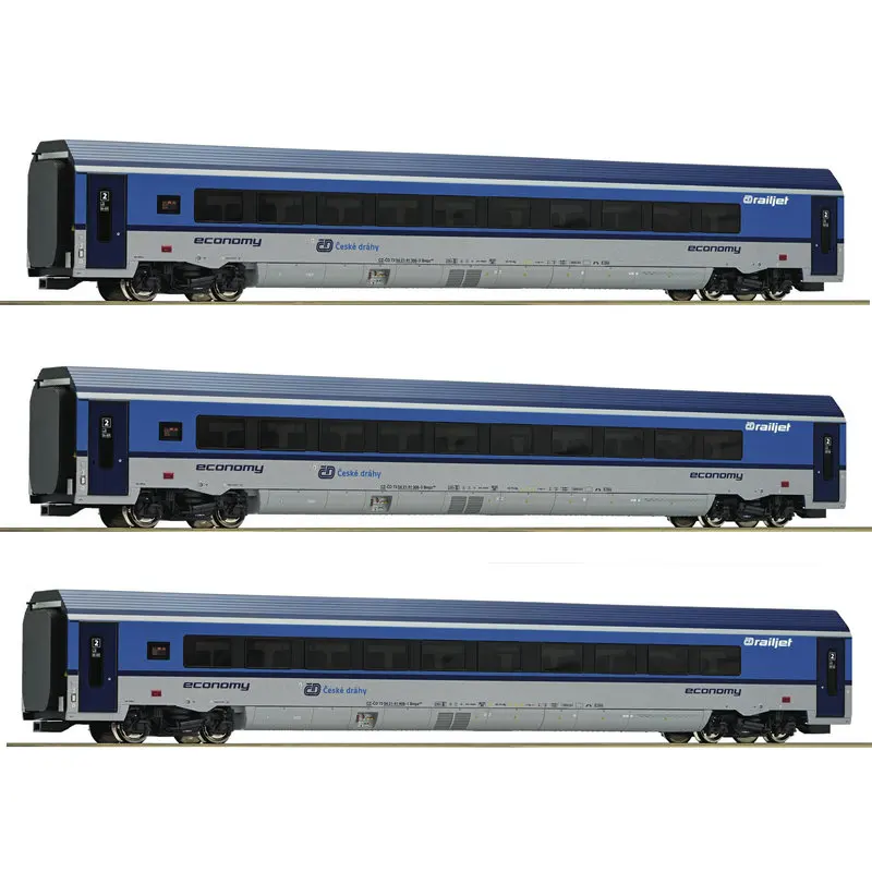 HO 1/87 Train Model ROCO 7510012+64697-8-9 Czech Taurus One Car Head Three Compartment Digital Sound (DCC) Rail Car