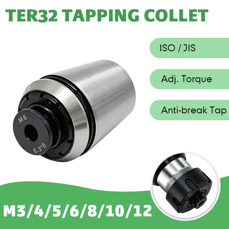 ER32 Tapping Chuck with Overload Protection TER32 Torque Chuck for M3-M12 JIS ISO Standards Tap ER32