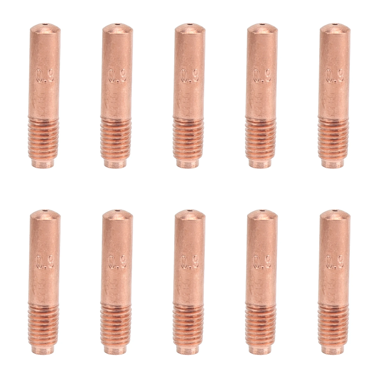 

Conductive Nozzles for MIG Welding Contact Tips Copper Small Accessories 0.9mm Conductive Nozzles 0.9mm Conductive Nozzles