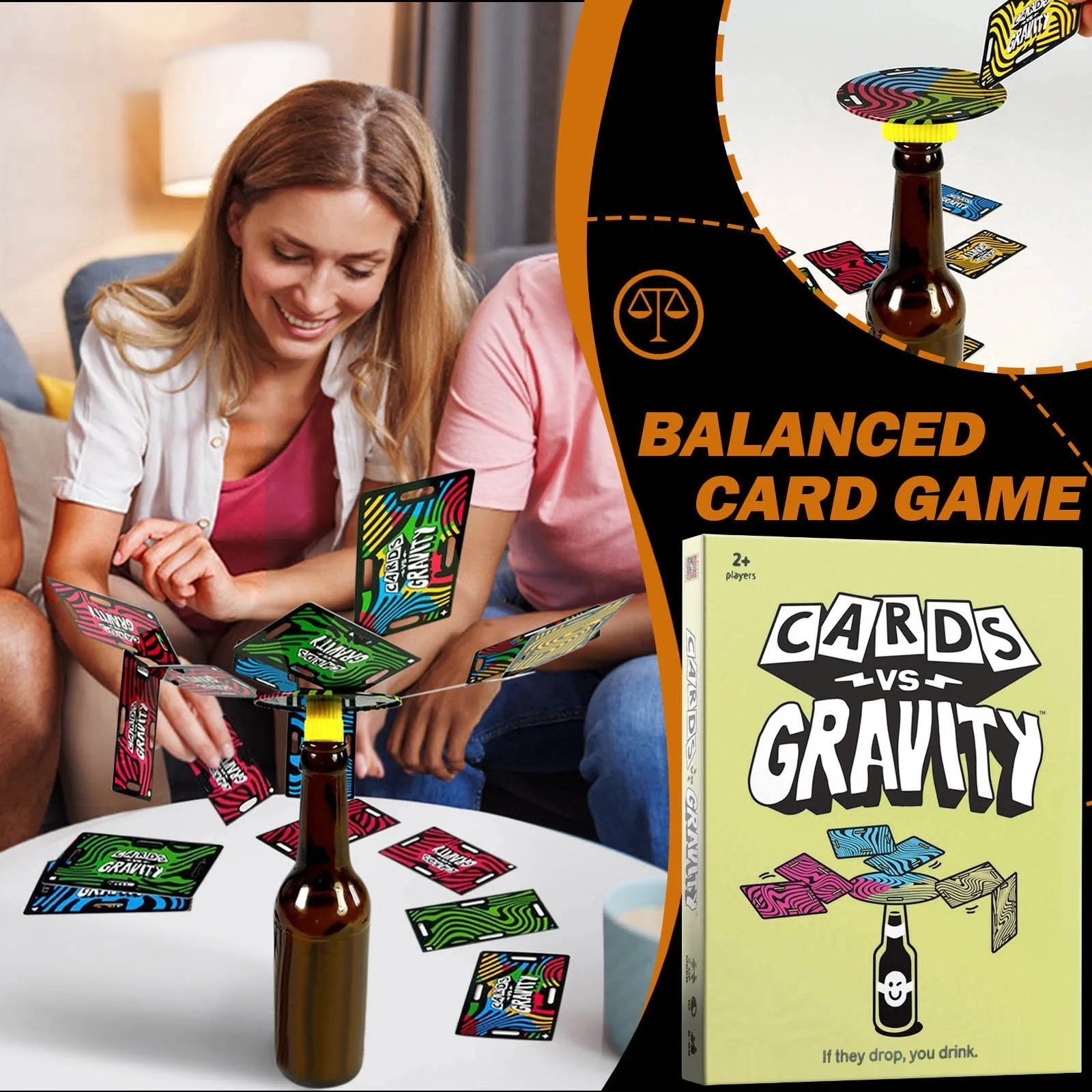 Anti-Gravity Card Balance Travel Game A Fun Card Stacking Game Perfect For Vacations And Camping Funny Activitity Party Supplies