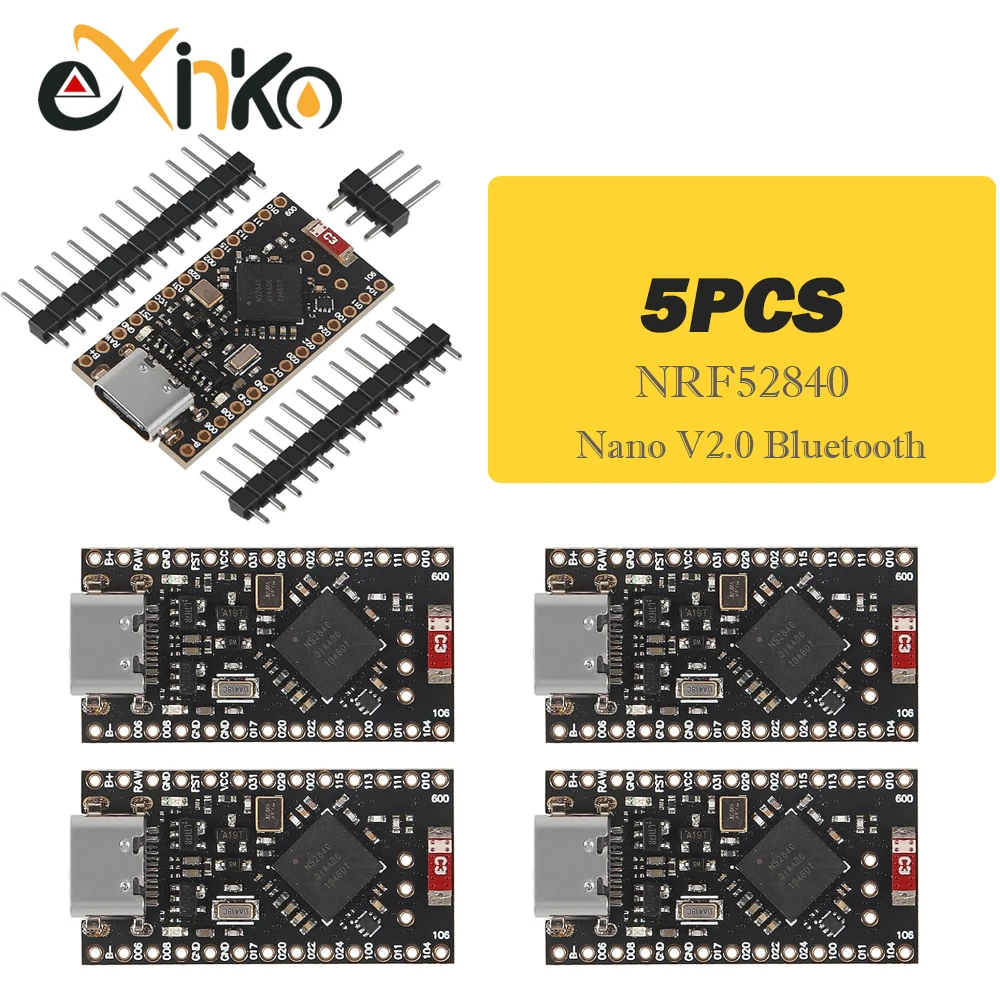 1-10pcs NRF52840 Development Board Compatible With Nice!Nano V2.0 Bluetooth Charging Management Pro Micro NRF52840