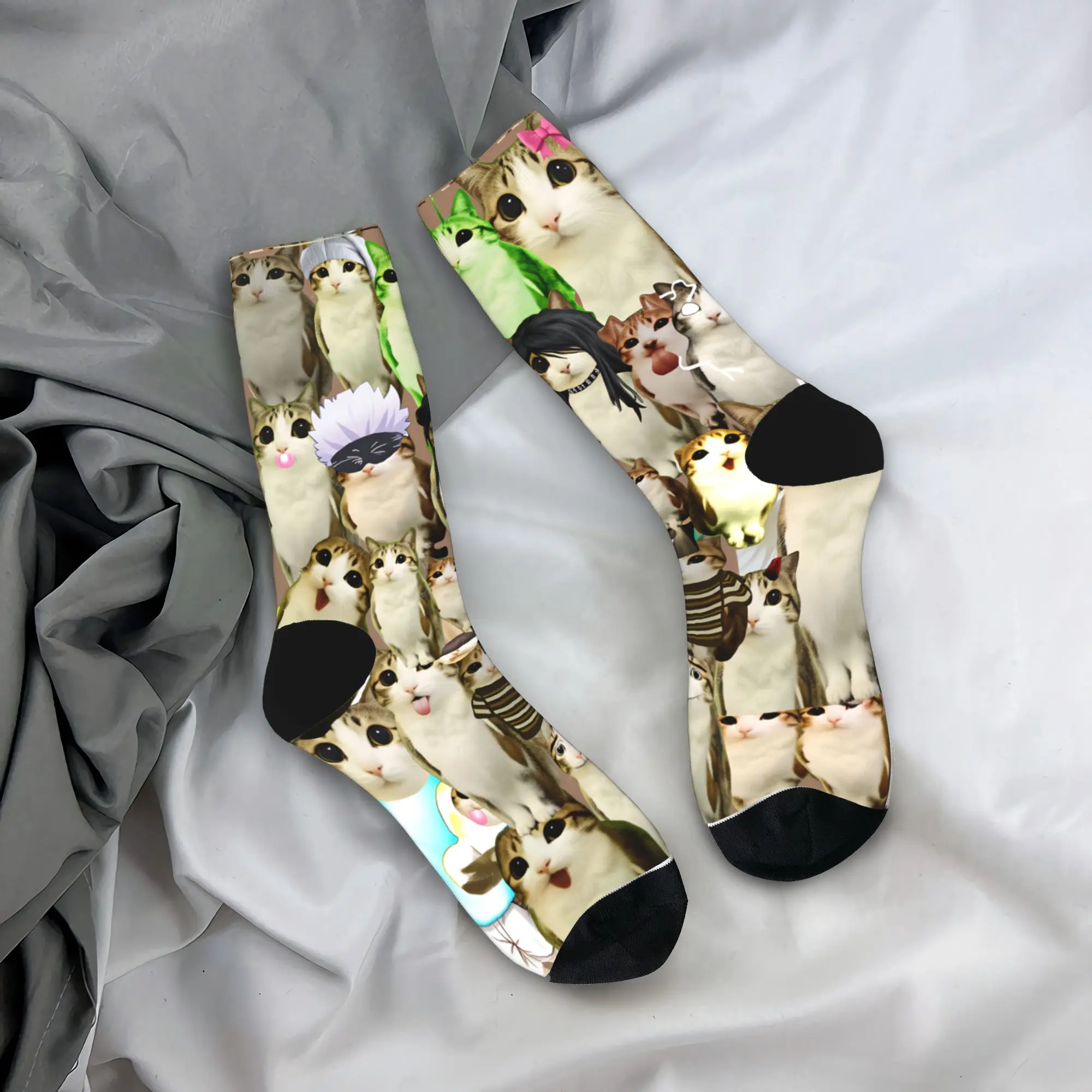 Funny Alt Meowl Cat Meme Kitten Stockings Design Funny Socks Spring Anti Sweat Socks Unisex Men Outdoor Sports Quality Socks