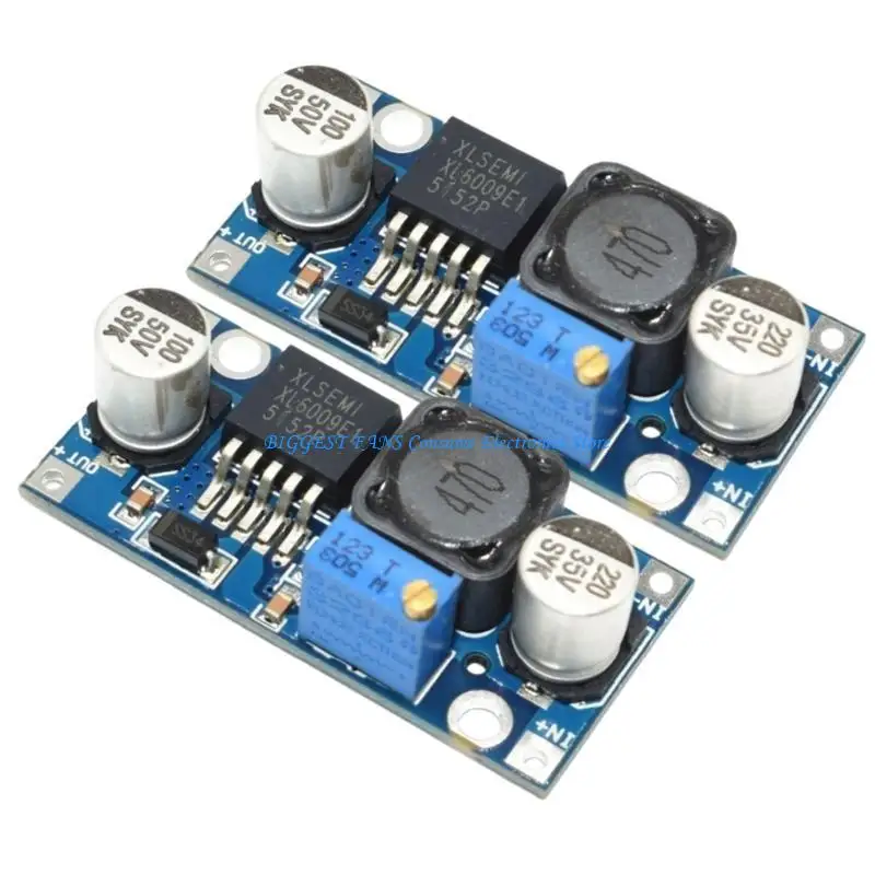 

Efficient and Stable XL6009 Current Converter 3V-32V to 5V-35V 4A Adjustable Regulator for Project