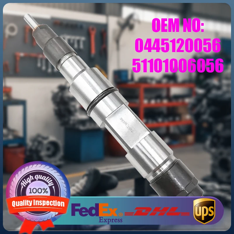 

New High Quality Fuel Common Rail Injector 0445120056 51101006056 0986435672 for MAN Engines D2848LE422 D2848LE423