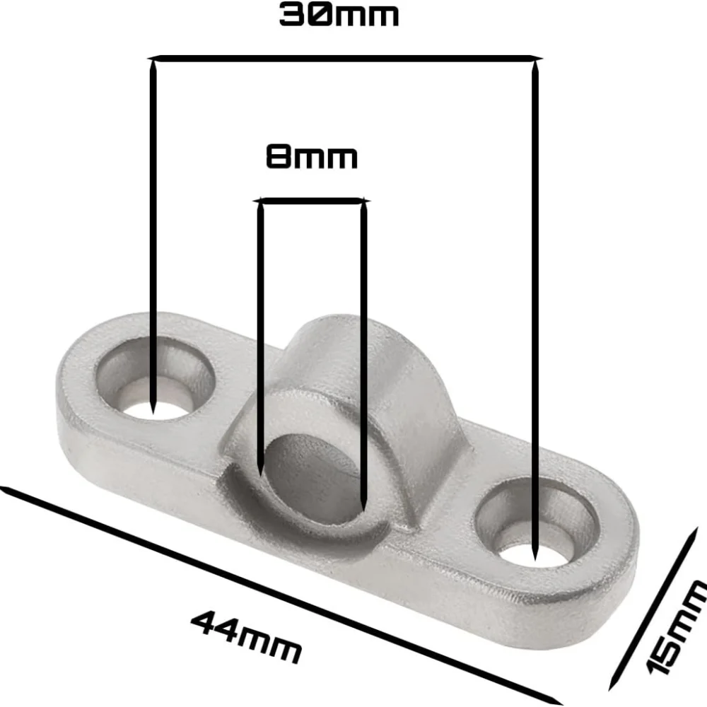 6 uds ojales de toldo de acero inoxidable ojales de pared para caravana autocaravana, ojales de toldo con orificio de 8mm ojal de tienda 44x15mm con tornillo