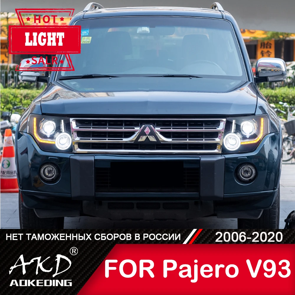 For Car Pajero V93 V97 2006-2020 Head Lamp Car Accessory Fog Lights Day Running Light DRL H7 LED Bi Xenon Bulb V97 Headlights