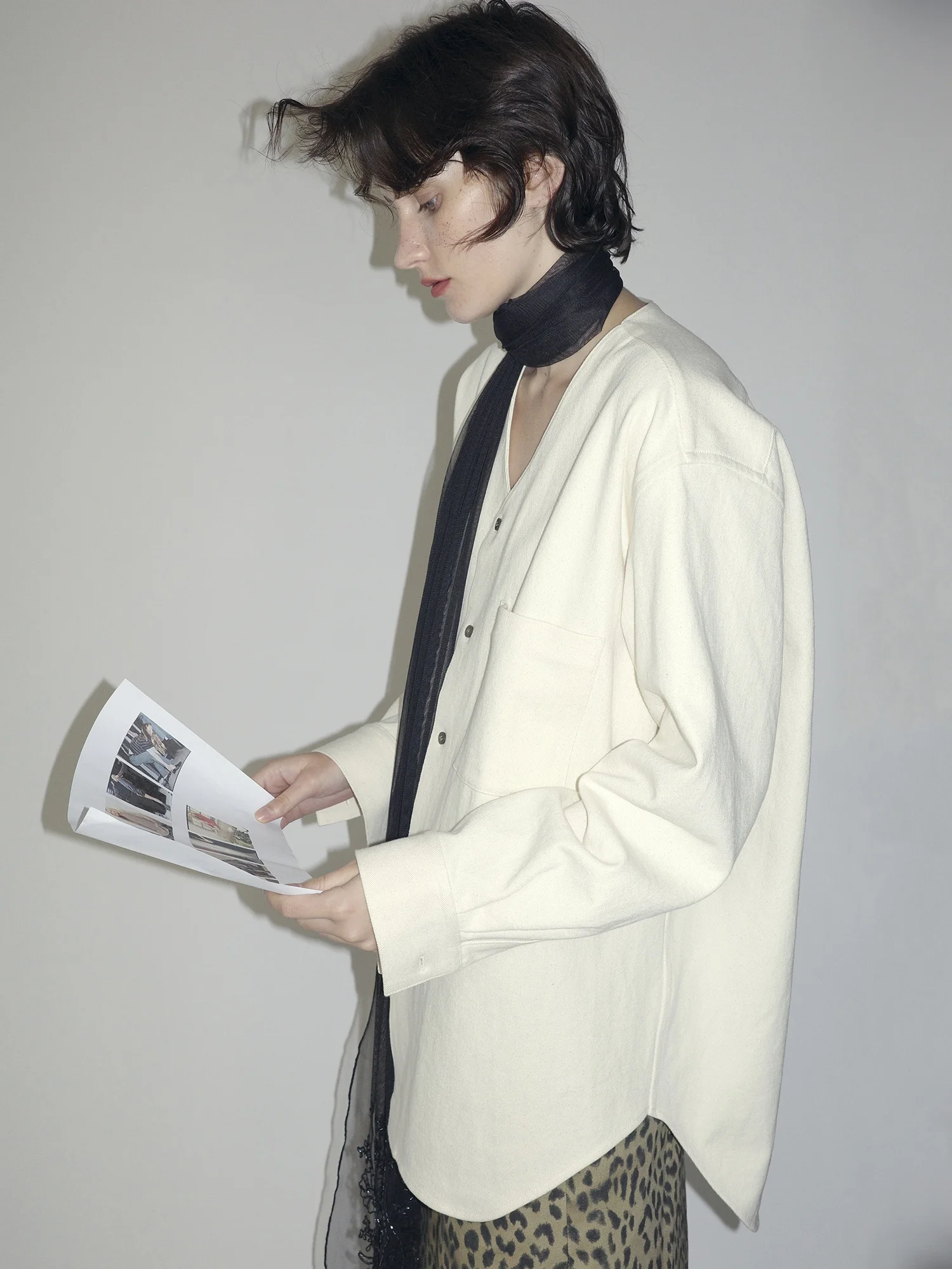 

Женская повседневная модная блузка Molin из чистого хлопка с V-образным вырезом, на одной пуговице, свободного кроя, для работы и отдыха