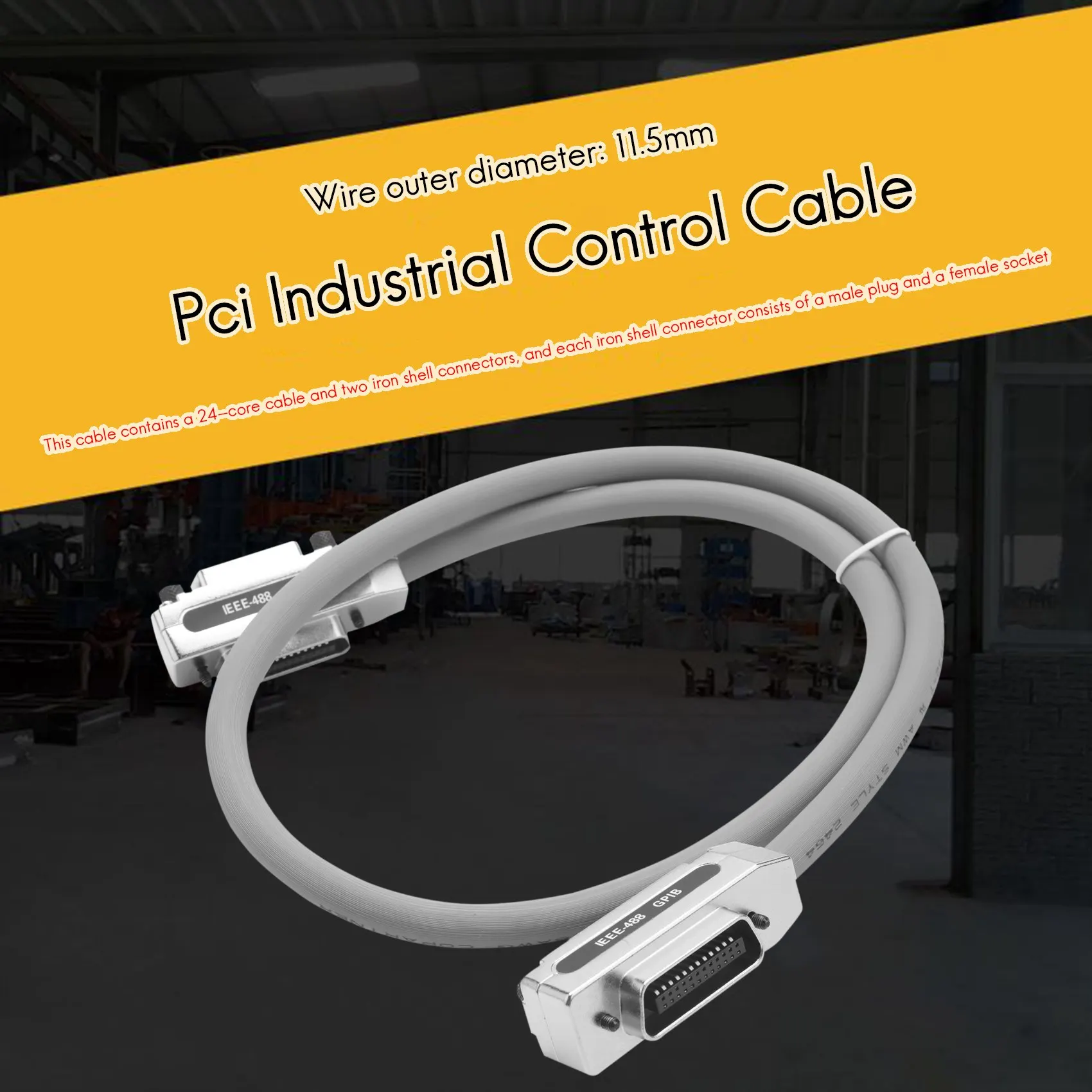 Cable de datos Gpib IE488 de 1M, Terminal de grado Industrial Pci Industrial