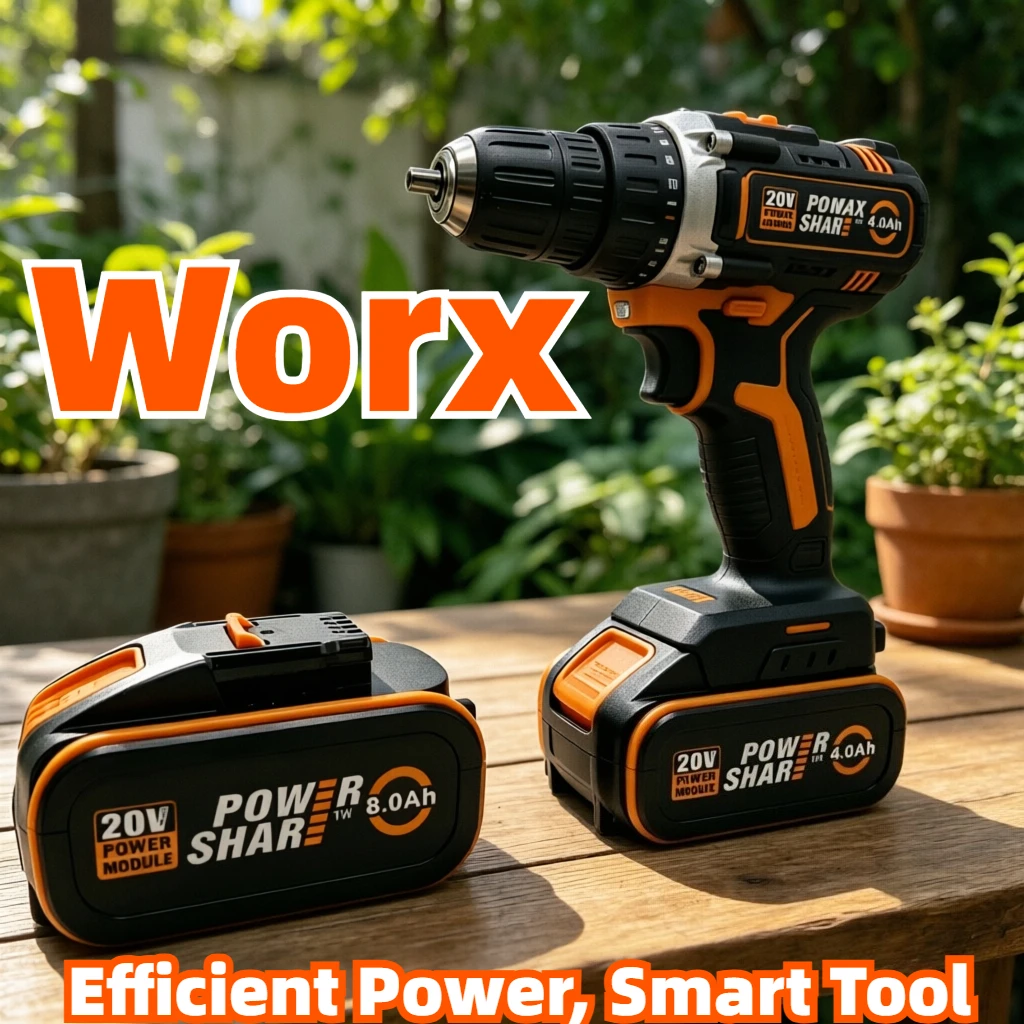 

Worx 20V Heavy Duty Lithium Battery 4/6/8Ah Integrated Protection System for Safe Operation power for Long Shifts