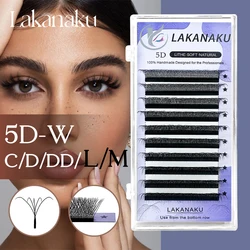 LAKANAKU Cilios 6D Shape Cilia W Eyelashes Extension 0.07 C/D Mink Natural Soft Professional Makeup Cilios