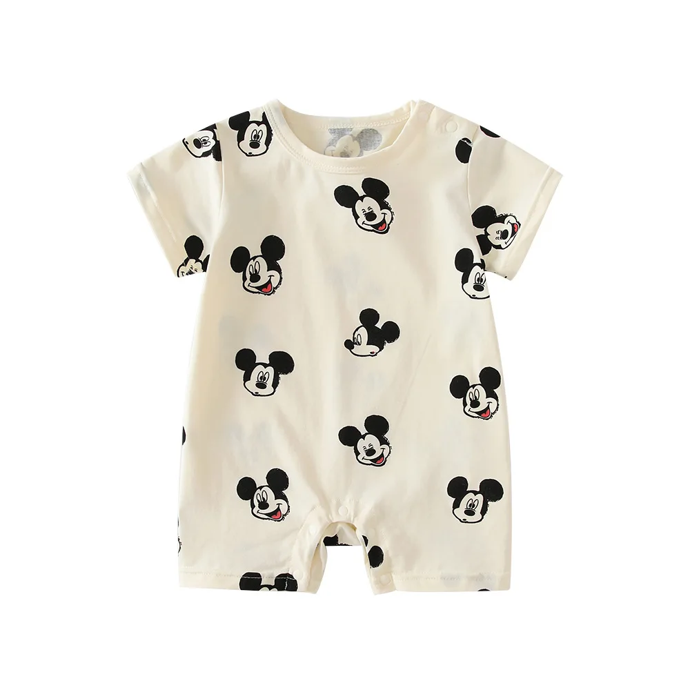 

Disney Rompers Licensed Baby Onesie Summer Thin Baby Boys Full of Mickey Clothes Newborn Clothes Bodysuits One-Pieces Clothing