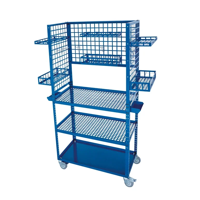 

Mobile Storage Body Shop Auto Tools Rack Heavy Duty Parts Cart Trolley Small Items Cart