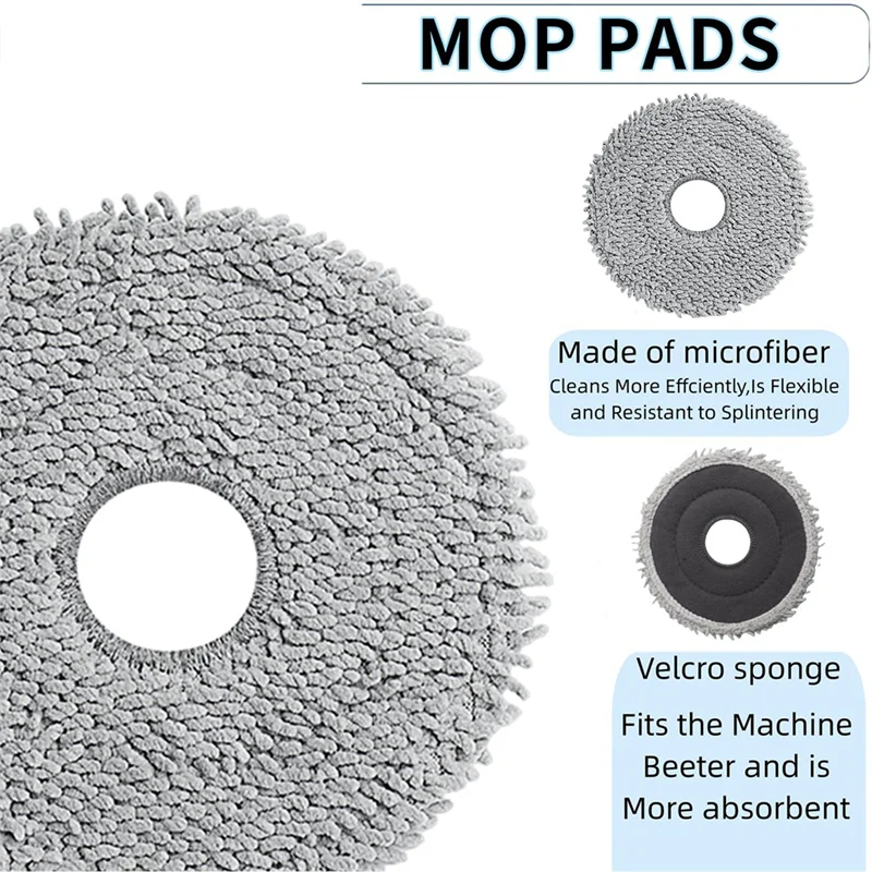 【CODE】Spare Parts Kit For Dreame L10s Ultra Gen 2 Robot Vacuum Cleaner Rubber Main Brush, Hair Cut Side Brush, Filter, Mop Rag