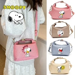 Snoopy Y2k Bag for Women Peanuts Anime Fashion Handbag Ladies Crossbody Clutch Purse Cosmetic Pouch Casual Tote Shoulder Bags