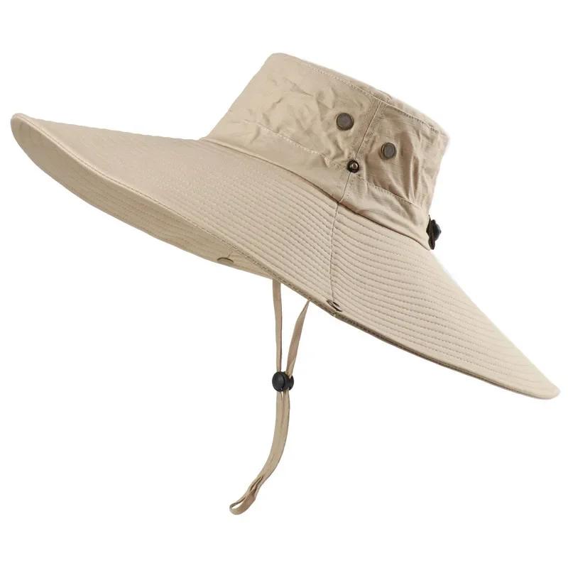 Nowy 16CM duży szeroki rondo letni kapelusz rybaka moda solidne Sombreros De Outdoor piesze wycieczki kapelusze plażowe siatkowy oddychający kapelusz przeciwsłoneczny anty UV