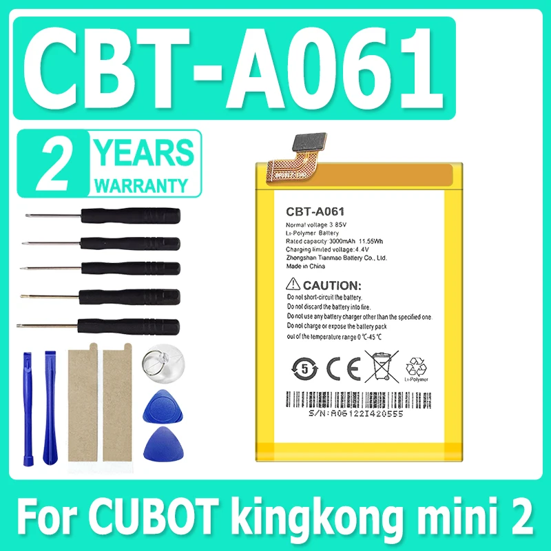 

В наличии для CUBOT CBT-A061 Bateria 3000 мАч, замена даты производства + номер отслеживания для батареи CUBOT kingkong mini 2