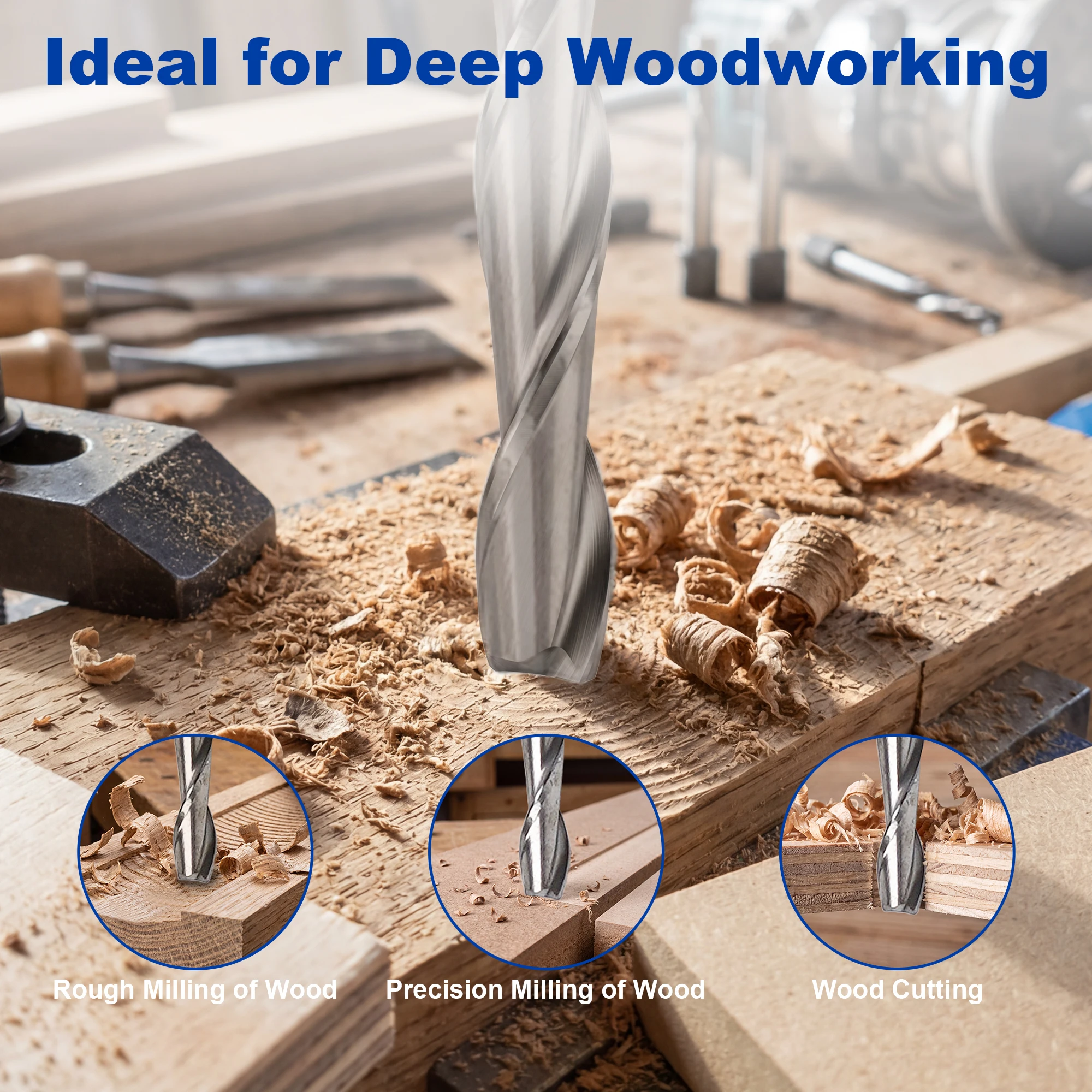 2 Flute End Mill Cutter 3.175mm Ball-Nose/Spiral/Straight End Mill Carbide Spiral CNC Engraving Bit for Wood Milling Cutter Tool