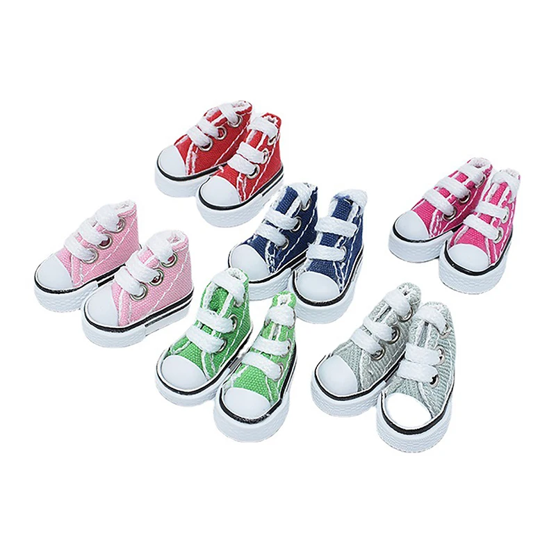 Innovative und praktische 3,5 cm Puppe Mini Schuhe für russische Puppe 1/6 Turnschuhe Schuhe Stiefel Finger Tanz Spielzeug Leinwand Schuhe