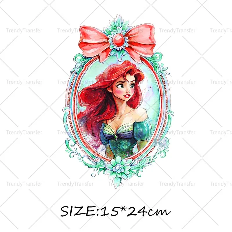 Kasteelprinsessen strik hittetransfer stickers strijk-op decals voor kleding thermische patches op T-shirts