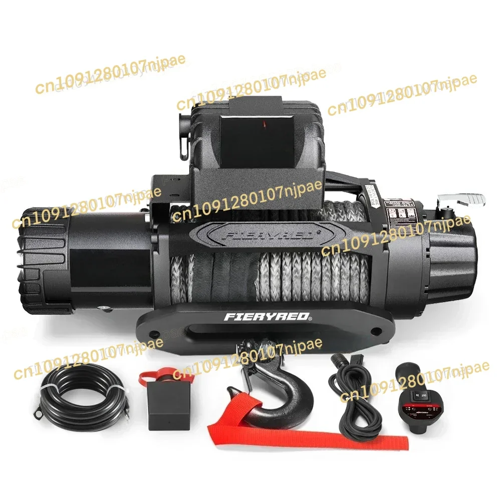 2025FIERYRED 12V 13000LBS/5909KG IP67 Carro 4x4 SUV Controle Com Fio/Sem Fio Corda Sintética Guincho Elétrico Novo Em Estoque