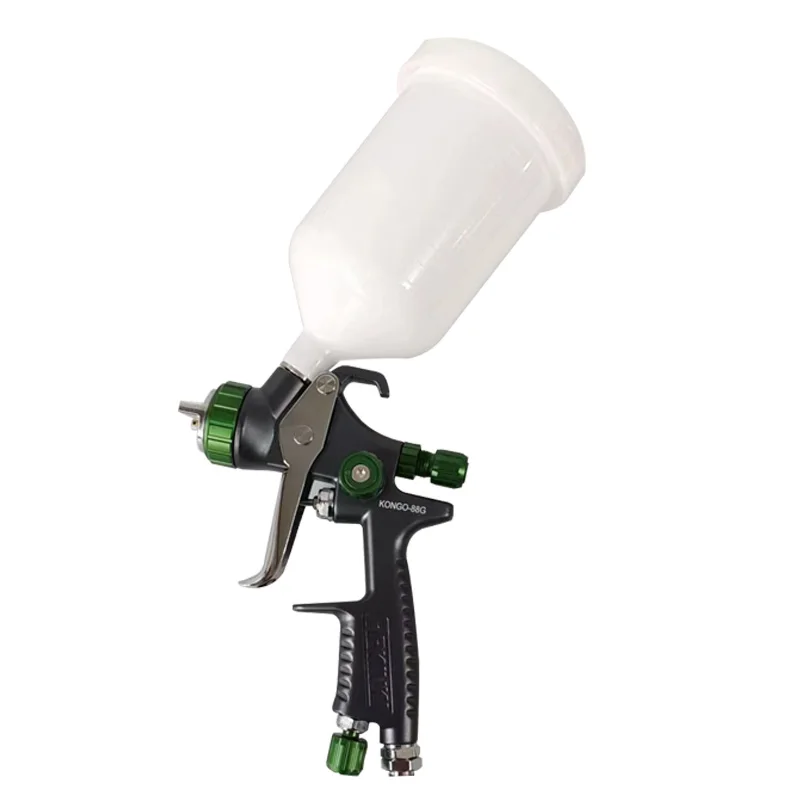 Japan KINKI KONGO-88G Airbrush Green Kong Car Spray Gun High Atomizer Upper Pot 600ML Capacity