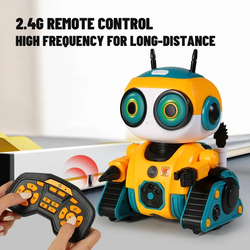 Rc Robot Kids Toy Remote Control Robot Intelligent Induction Interactive Dance Music Gesture Sensing Puzzle Robot Children Gift